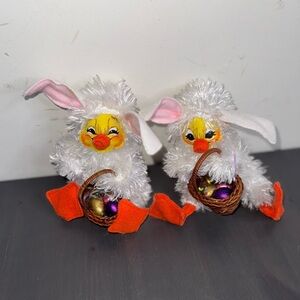 Analee Easter Ducks with Bunny costumes and baskets Set